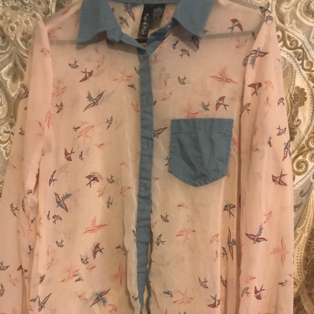 Gorgeous Fun & Flirt hi-lo blouse